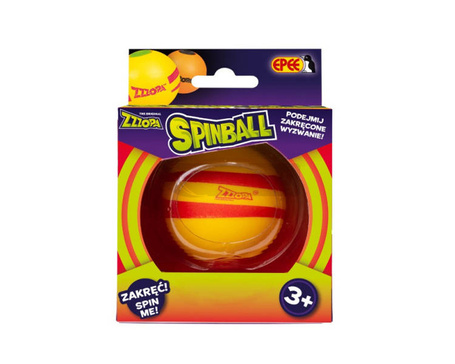 Piłka Spinball Zakręcona zabawa żółty z czerwonym Wir