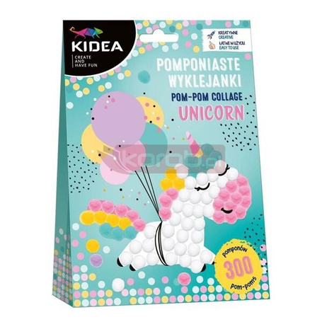 Wyklejanki pomponiaste Unicorn KIDEA