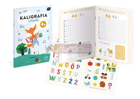 Kolorowanka A4/16K z naklejkami Litery + zadania