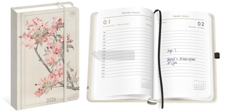 Kalendarz 2026 książkowy A5/384K Mat+UV Cherry