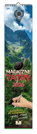 Kalendarz 2026 paskowy wąski magiczne tatry