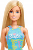 KLASYCZNA LALKA BARBIE blondynka w niebieskiej sukience HGM59