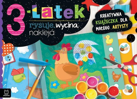 3-latek rysuje, wycina, nakleja