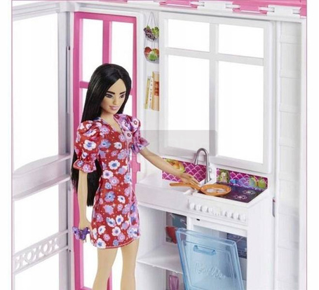 Lalka Barbie kompaktowy rozkładany domek HCD47
