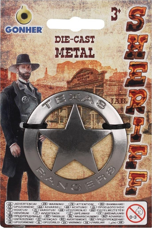 Metalowa odznaka szeryfa Texas Ranger 14/0