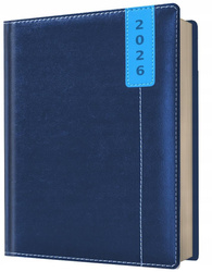 Kalendarz 2026 B6 dzienny niebieski