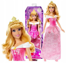 DISNEY LALKA KSIĘŻNICZKA AURORA Śpiąca Królewna w błyszczącej sukni HLW09