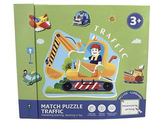 Puzzle i tablica suchościeralna z długopisem