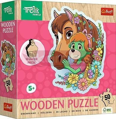 Puzzle 50 konturowe Wesoła Rodzina Treflików TREFL