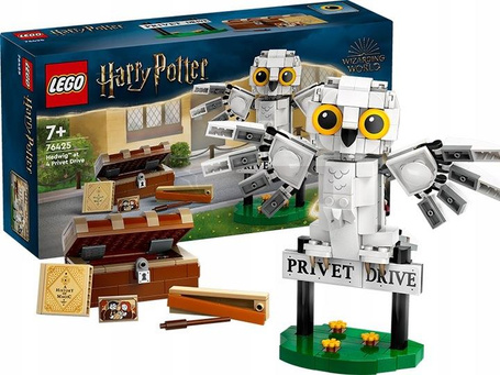 LEGO HARRY POTTER 76425 HEDWIGA Z WIZYTĄ NA UL. PRIVET DRIVE 4 klocki +7lat