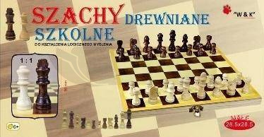 Szachy szkolne drewniane 28,5x28,5cm