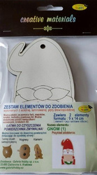 Zestaw do zdobienia ze sklejki Mikołaj
