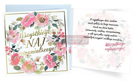 Karnet Urodziny (kwiaty)