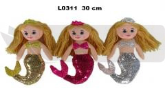 Lalka Syrenka 30cm MIX
