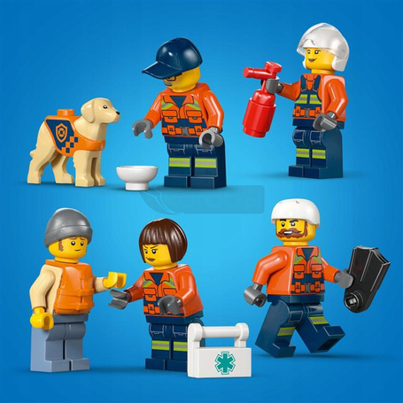 LEGO CITY 60504 Łódź ratunkowa i helikopter straży przybrzeżnej, zestaw +7
