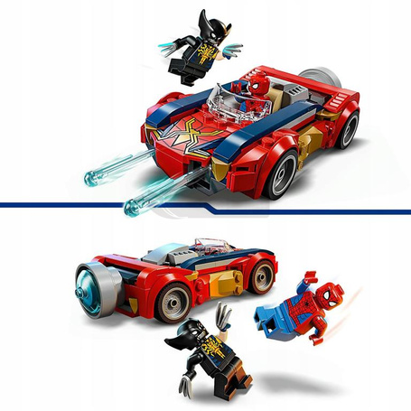 KLOCKI LEGO MARVEL 76336 SpiderMan w samochodzie kontra Wolverine