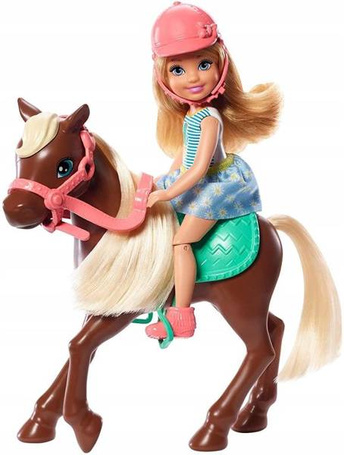 Lalka Barbie Chelsea i kucyk GHV78