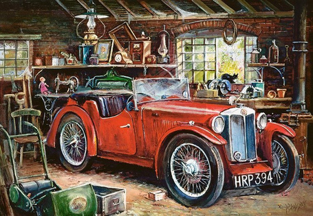 Puzzle 1000 Vintage Garage CASTOR