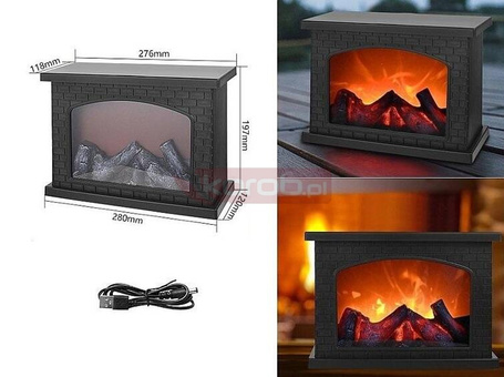 Mini kominek na USB