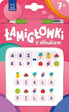 Łamigłówki z ołówkiem 7+ Książeczka różowa
