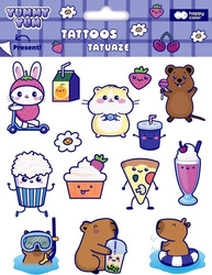 Tatuaże zmywalne Yummy Yum Kapibara HAPPY COLOR