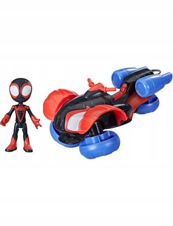 SPIDER-MAN SPIDEY I SUPER-KUMPLE pojazd TECHNO-RACER+ figurka Miles Morales F1945