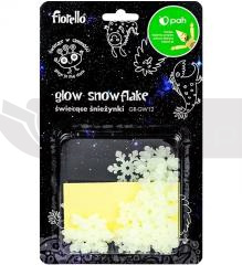 Ozdoby fluorescencyjne Śnieżynki mix 40szt