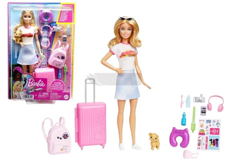 Barbie lalka zestaw w podróży