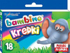 Kredki świecowe 18 kolorów bls BAMBINO