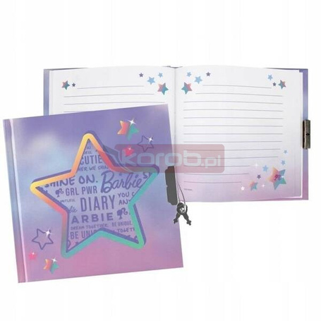 BARBIE PAMIĘTNIK NOTES zamykany na kłódkę 9360