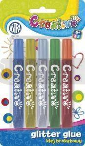 Klej brokatowy 5 kolorów ASTRA