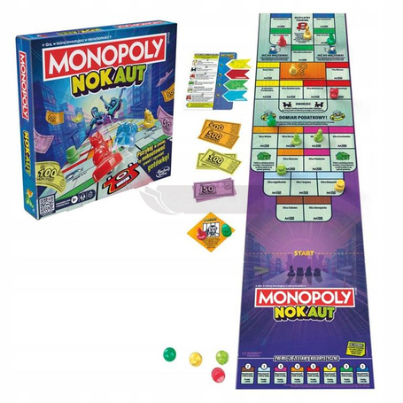 GRA PLANSZOWA MONOPOLY NOKAUT, gra dla całej rodziny wersja polska +8 lat F8995