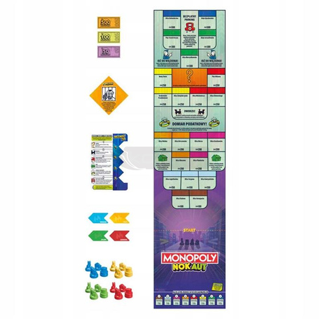 GRA PLANSZOWA MONOPOLY NOKAUT, gra dla całej rodziny wersja polska +8 lat F8995