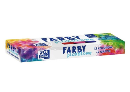 Farby plakatowe Oxford 12+2 kolory 20ml