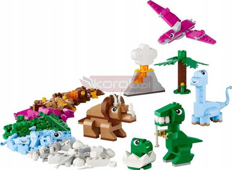 LEGO CLASSIC 11041 Kreatywne dinozaury, zestaw dla dzieci +5 lat
