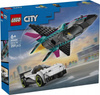 LEGO CITY 60489 Odrzutowiec kontra samochód, zestaw klocków dla dzieci +6
