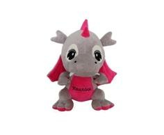 Smok "Kraków" szary różowy 15cm