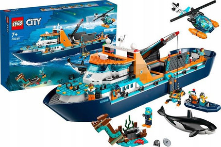 LEGO CITY 60368 ŁÓDŹ BADACZA ARKTYKI zestaw klocków dla dzieci +7 lat