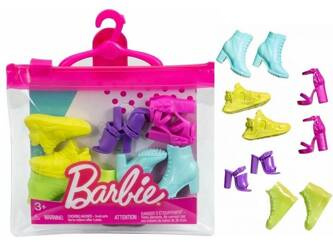 LALKA BARBIE BUTY BUCIKI DLA LALKI zestaw 5 par botki, sandałki, sneakersy HBV30