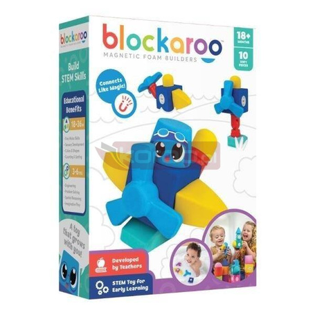 Klocki magnetyczne piankowe Samolot