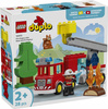 KLOCKI LEGO DUPLO 10473 Wóz strażacki z wężem i strażakiem, zestaw +2 lata