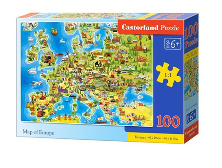 Puzzle 100 Map of Europe CASTOR