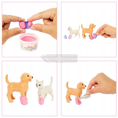 LALKA BARBIE U WETERYNARZA duży zestaw klinika, weterynarz, piesek, kotek JFX93