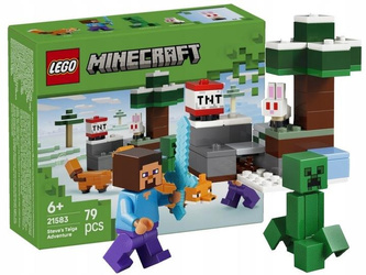 KLOCKI LEGO MINECRAFT 21583 Przygoda Steve’a w tajdze, zestaw +6 lat