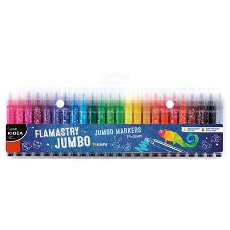Flamastry Jumbo 24 kolory KIDEA