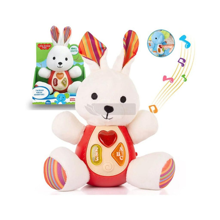 Pluszowy interaktywny Królik z dźwiękiem 18cm