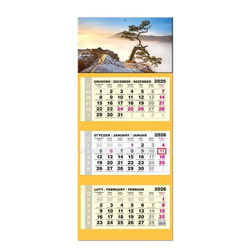 Kalendarz 2026 trójdzielny LUX gł. wypukła Pieniny