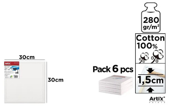 Tablica malarska 30x30x1.5 cm 280g/m2 (6szt)