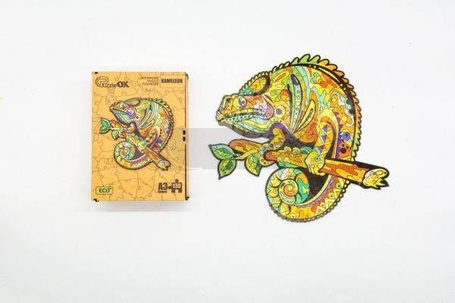 Puzzle drewniane eko 130 Kameleon A3