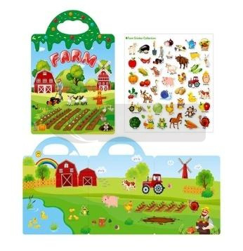 Książeczka z naklejkami wielorazowymi farma
